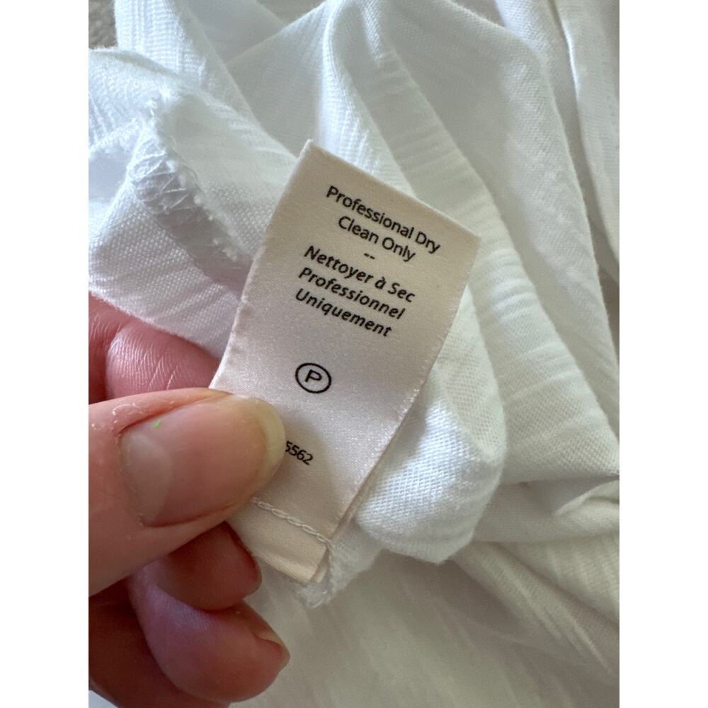 CINQ A SEPT Hailey Ruffle Short Sleeve Top in White Size Small 100% Cotton - Picture 12 of 12